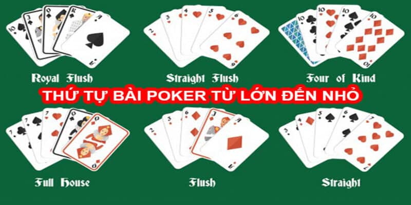 Xếp Hạng Bài Poker - Các Thứ Tự Mạnh Yếu Trong Xì Tố